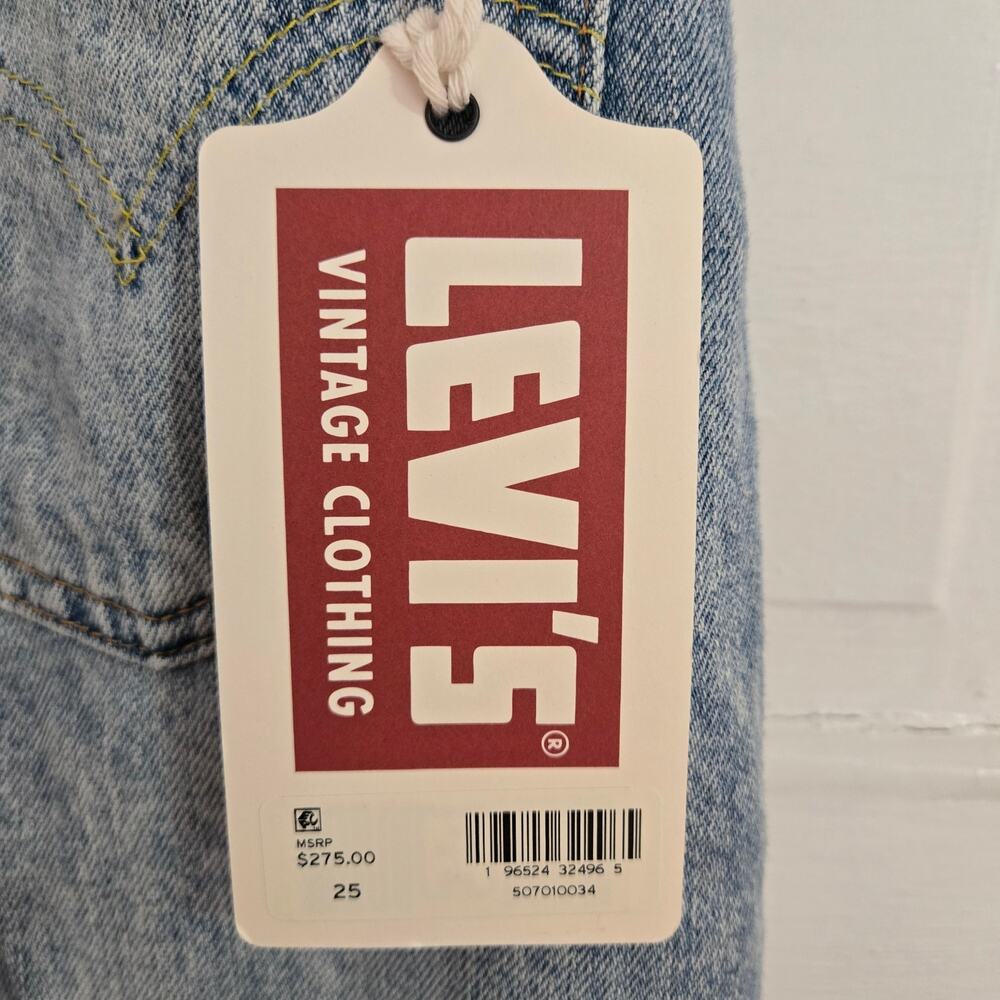 Levi's Vintage 1950's 701 Women's Jeans BIG E Stone Wash Size 25 NWT - Picture 10 of 13